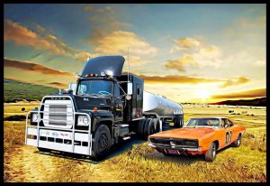 convoy Single canvas rectangle rubber duck truck general lee car