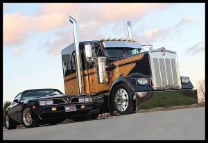 snb Single canvas rectangle smokey and the bandit kenworth transam