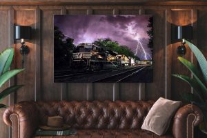 NS norfolk Single canvas rectangle norfolk southern railway