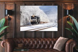 NS norfolk Single canvas rectangle norfolk southern railway