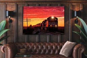 NS norfolk Single canvas rectangle norfolk southern railway