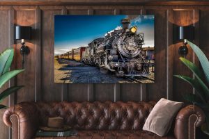 locomotive Single canvas rectangle Steam locomotive