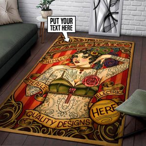 personalized tattoo rug