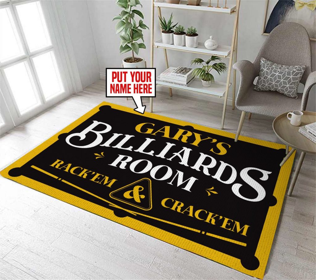 personalized Billiard Room rug 05861 - Rustypod Store