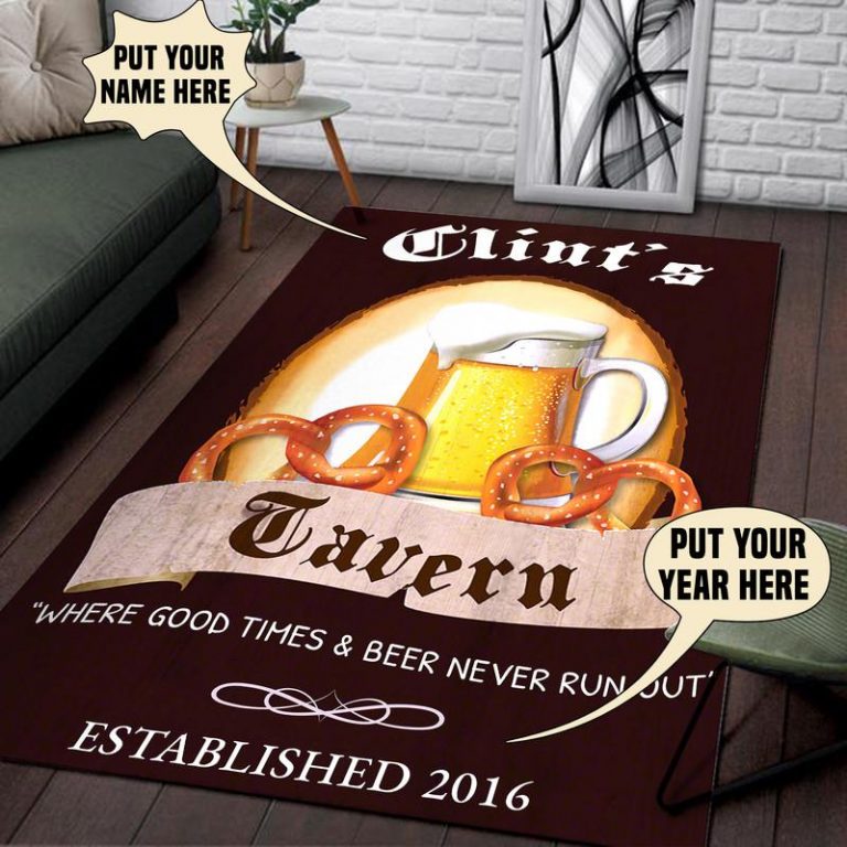 Rustic Tavern Rug personalized tavern rug 06460 - Rustypod Store
