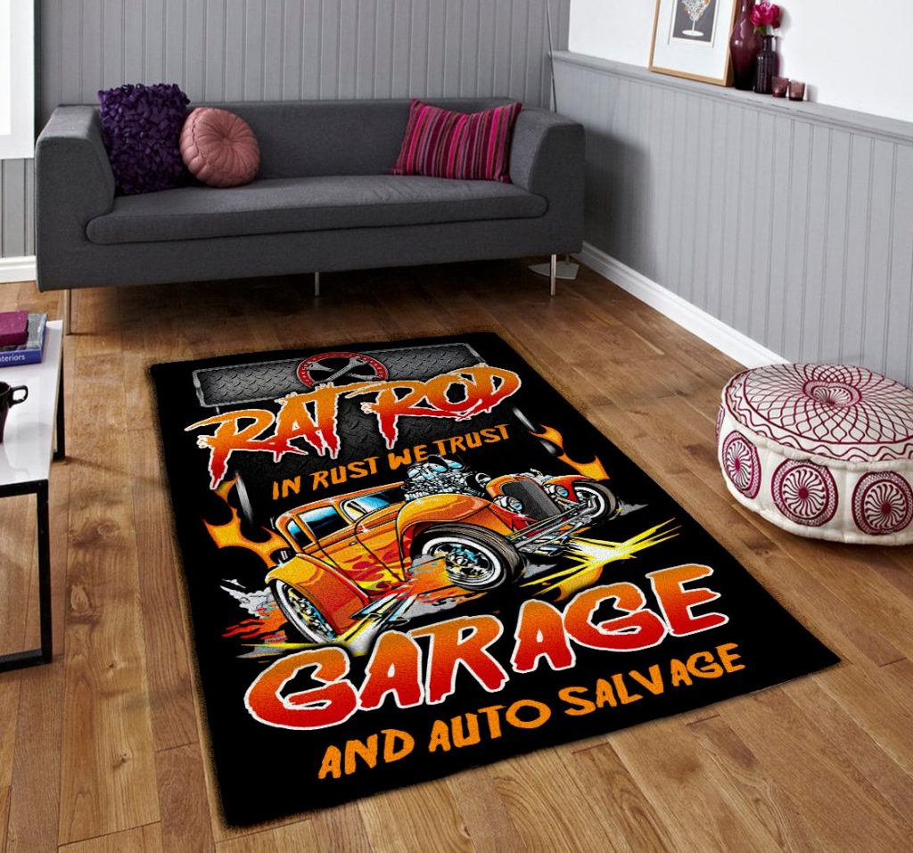 Garage Shop Rug rat rod garage rug 07022 - Rustypod Store