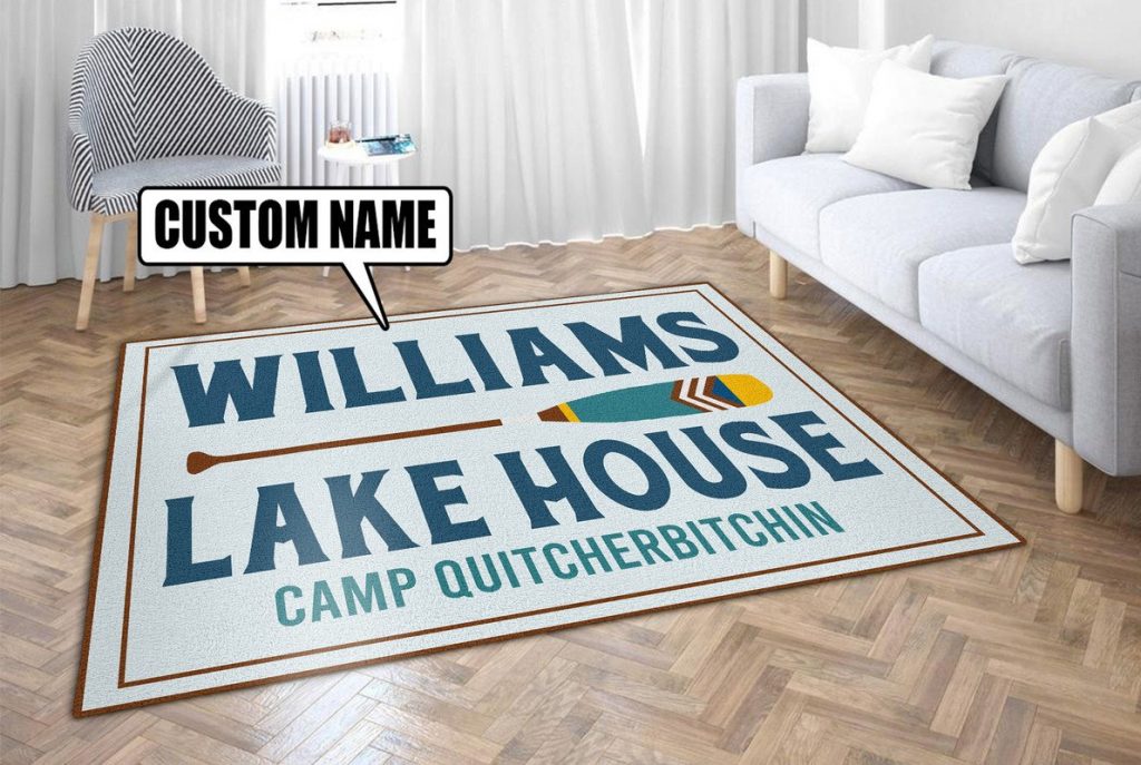 Lake Theme Rug personalized Lake House rug 07127 - Rustypod Store