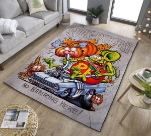 Rat fink garage rug