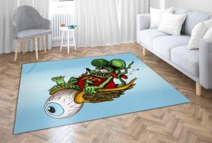 Rat fink garage rug