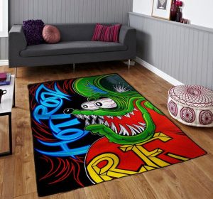 Hot rod rat fink rug