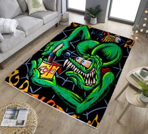 Hotrod Rat fink rug