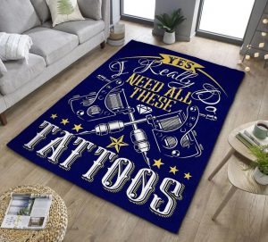 personalized tattoo studio rug