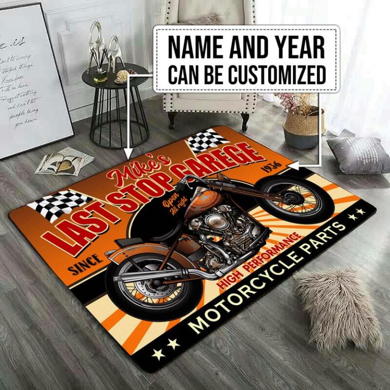 Garage Shop Rug personalized last stop garage rug 07967 - Rustypod Store