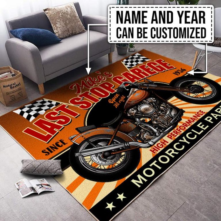 Garage Shop Rug personalized last stop garage rug 07967 - Rustypod Store
