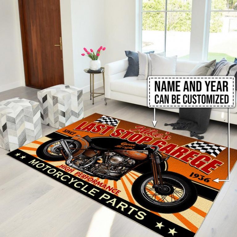 Garage Shop Rug personalized last stop garage rug 07967 - Rustypod Store