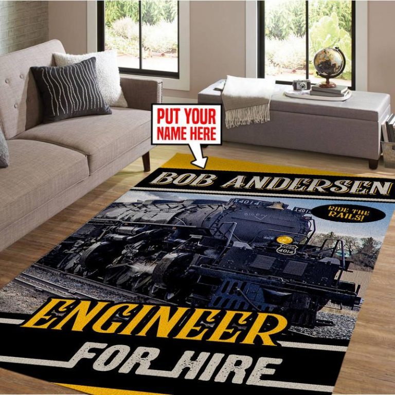 Personalized UP union pacific engineer rug 08465 - Rustypod Store
