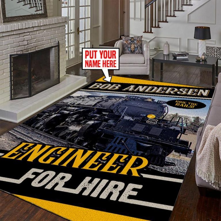 Personalized UP union pacific engineer rug 08465 - Rustypod Store