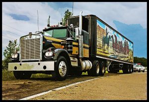 snowman truck canvas