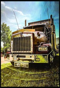 kenworth truck single canvas