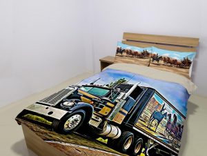 snowman truck bedding set