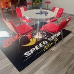 Personalized speed shop | hot rod rug 08462