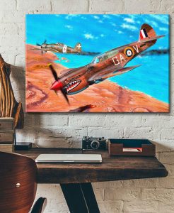 curtiss kittyhawk P-40 Flying Tigers Single canvas rectangle