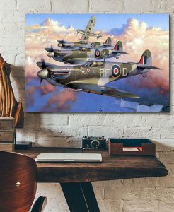 supermarine spitfire Single canvas rectangle