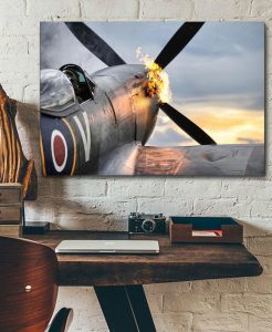 supermarine spitfire Single canvas rectangle