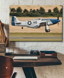 aircraft p51 miss helen Single canvas rectangle