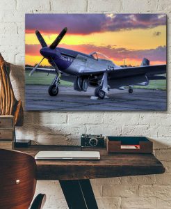 aircraft p51 miss helen Single canvas rectangle