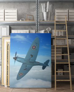 supermarine spitfire Single canvas rectangle