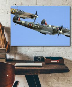 supermarine spitfire Single canvas rectangle