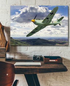 bf 109 messerschmitt Single canvas rectangle