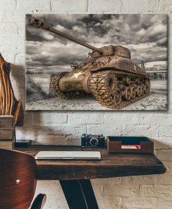 m4 sherman medium tank Single canvas rectangle