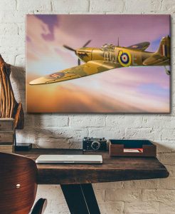 supermarine spitfire Single canvas rectangle