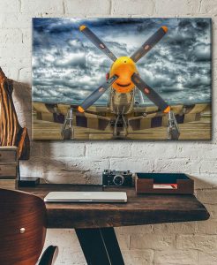 p51 mustang Single canvas rectangle