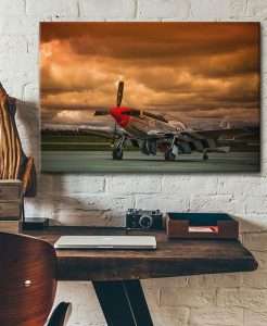 p51 mustang Single canvas rectangle