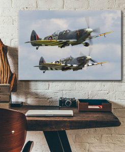 supermarine spitfire Single canvas rectangle