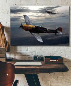 bf 109 messerschmitt Single canvas rectangle