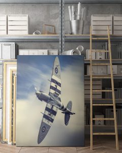 supermarine spitfire Single canvas rectangle