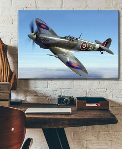 supermarine spitfire Single canvas rectangle