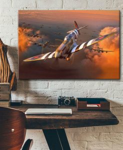 supermarine spitfire Single canvas rectangle