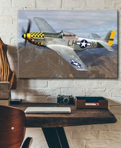 p51 mustang Single canvas rectangle