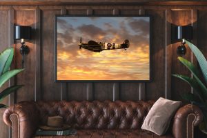 supermarine spitfire Single canvas rectangle