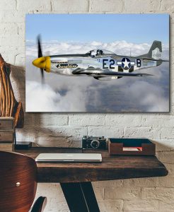 p 51 mustang Single canvas rectangle