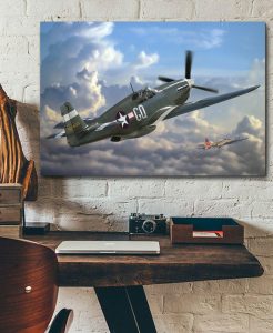 p 51 mustang Single canvas rectangle