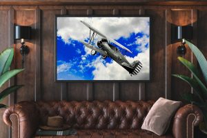 boeing P-12 united state navy ww2 Single canvas rectangle