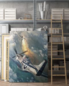 p 51 mustang Single canvas rectangle