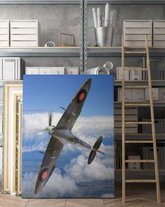 supermarine spitfire Single canvas rectangle