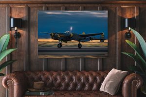 Lockheed P 38 Lightning Single canvas rectangle